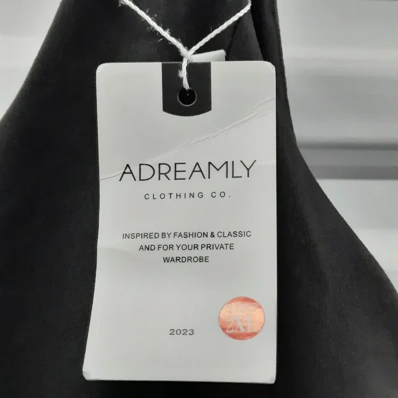 Adreamly Tank Top Bodysuit Women's Plus Size XXL Black Scoop Neck Stretch - Picture 8 of 9